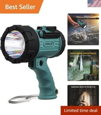 Portable 90,000 Lumen Lightweight Spotlight - USB-C Rechargeable & Waterproof