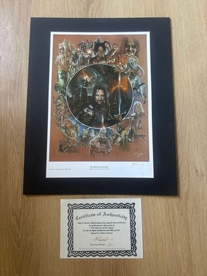 Herr der Ringe Rückkehr des Königs Ltd Ed Print. John Conway mit COA