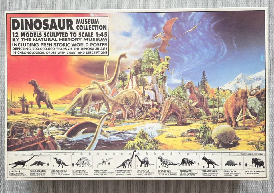 Natural History Museum Dinosaur Set 1987 Invicta Original Box 12 Figures Rare - Image 3 of 4