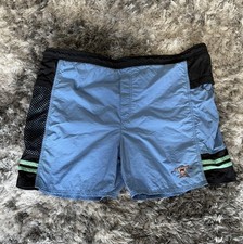 Vintage Y2K Looney Tunes Tasmanian Devil Taz Swim Trunks Shorts Mens Large Blue
