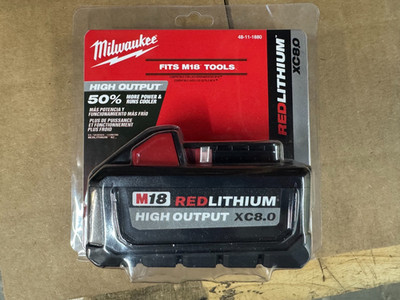 New Milwaukee 48-11-1880 M18 HIGH OUTPUT 18V 8Ah XC8.0 Battery