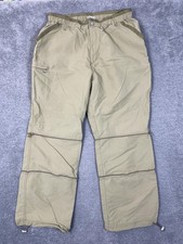 VTG Sportif Parachute Pants Size Large Convertible Capri Flex Waist Rare Y2K