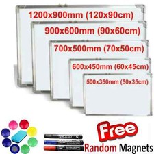 Magnetic Dry Erase Whiteboard with Markers & Magnets Office School Home Use New+