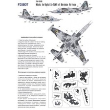 Masks digital camouflage Su-25 Ukrainian Air Forces FOXBOT FM 48-001 Scale 1:48