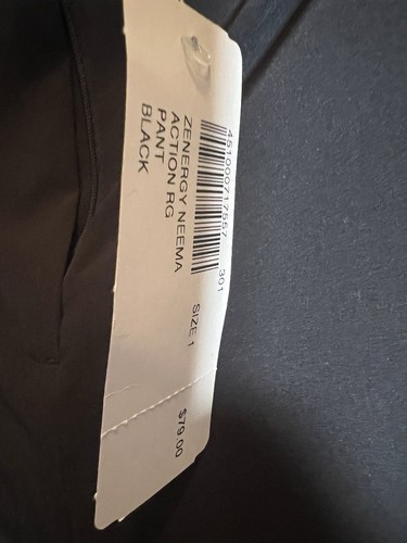 NWT Chico's Zenergy Size 1 Neema Verna Ak Lightweight Black Pants - Picture 7 of 7