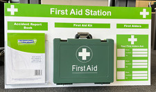 First Aid Station Board - 90 x 50cm - First Aid Kit, Accident Report Book Sign