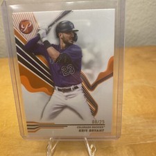 2024 Topps Pristine Card 51 Kris Bryant Orange Refractor 8/25  Rockies
