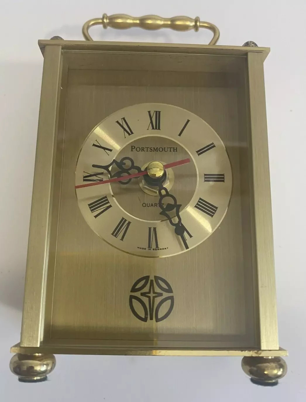 Vintage Drydene Oil Portsmouth Quartz Gold Mantle Clock West Germany