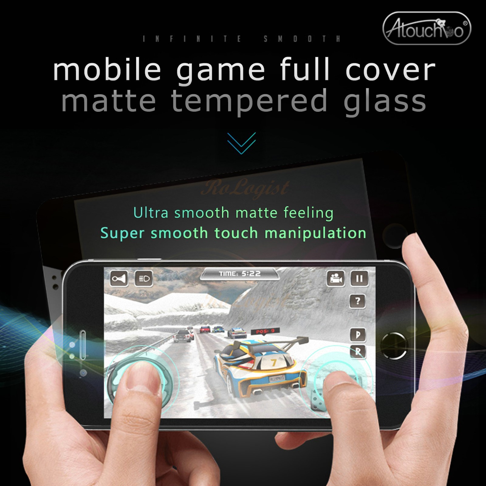 Image 2 - iPhone 6 7 Plus Anti-Fingerprint AtouchBo® Tempered Matte Glass Screen Protector