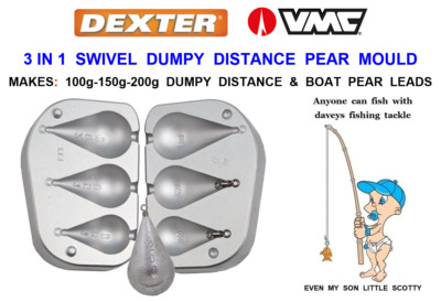 DEXTER 3 IN 1 WIRBEL DUMPY DISTANCE BIRNENFORM KARPFEN BOOT ANGELN BLEIGEWICHTE