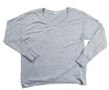 Gap Pullover Sweater Women's Size M Gray Lightweight Scoop Neck Classic