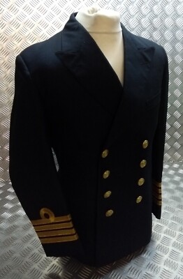 Vintage Naval Jacket 60/70s Pattern British Navy No1 Dress Uniform Captain  Rank