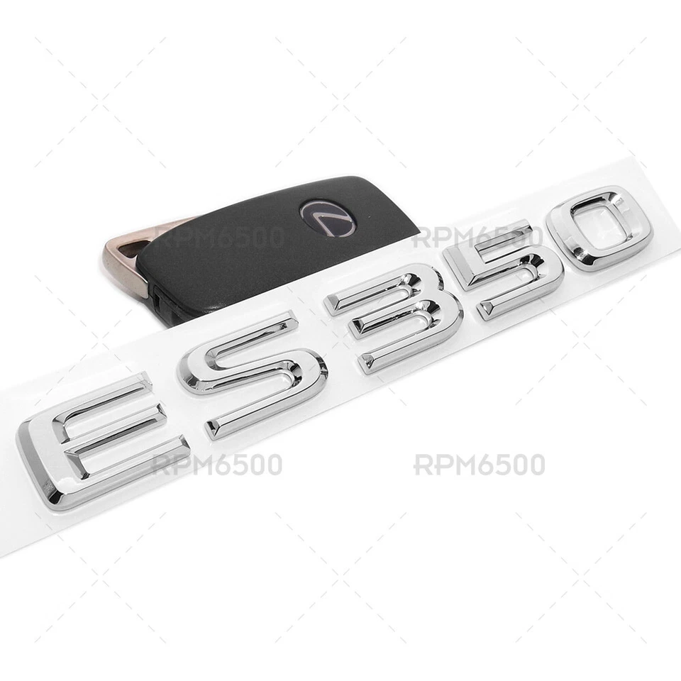 Maletero trasero cromado ES 350 letra insignia emblema coche reemplazo F-Sport Foto 4 de 4