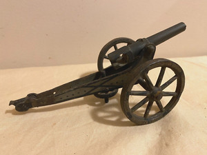 Jouet Ancien Canon En Tôle - Années 1930 - Objet De Collection Vintage