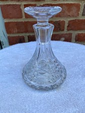 MINIATURE WEBB CORBETT CUT CRYSTAL SHIPS DECANTER