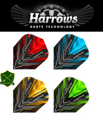 6 Harrows longlife premium Supergrip Ultra Dart Flights 2 Sets Shape Größe No.6