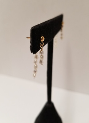 Alana Maria ''Aimee'' Unique Freshwater Pearl 14k Gold Filled Earrings