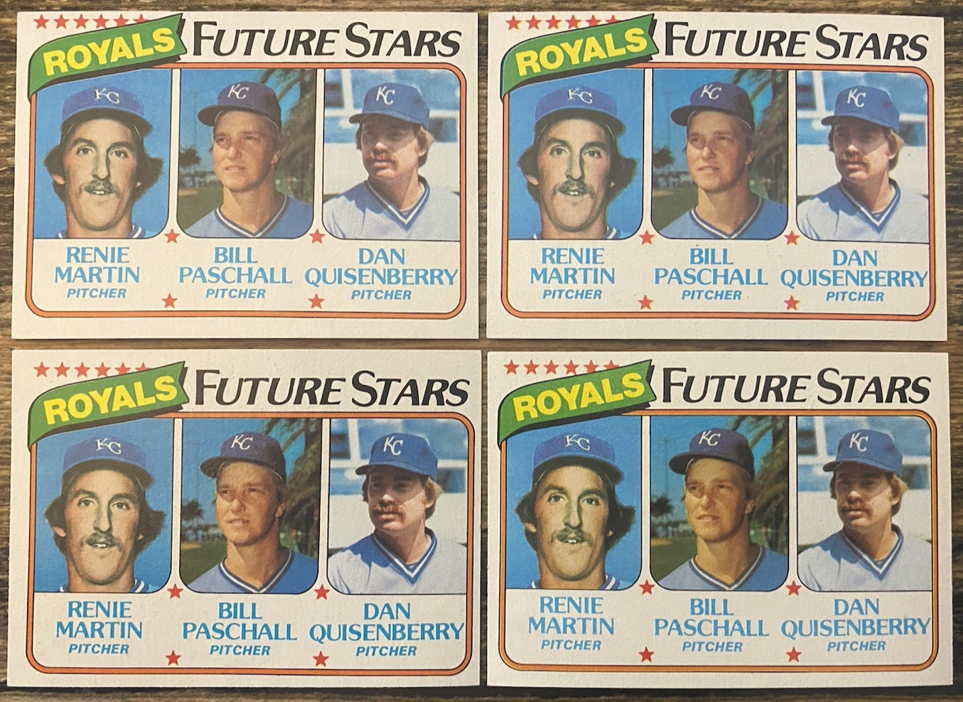 DAN QUISENBERRY 1980 Topps RC 4-Card LOT! #667 KC Royals ROOKIE! Cardinals