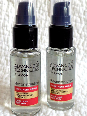 AVON 2 x ADVANCE TECHNOLOGIES RECONSTRUCTION ~ HAARKUR SERUM JE 30ml NEU