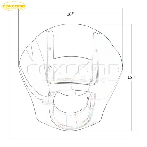 Quarter 5 3/4" Headlight Fairing Windshield Screen for Harley Sportster XL Dyna - Picture 22 of 22