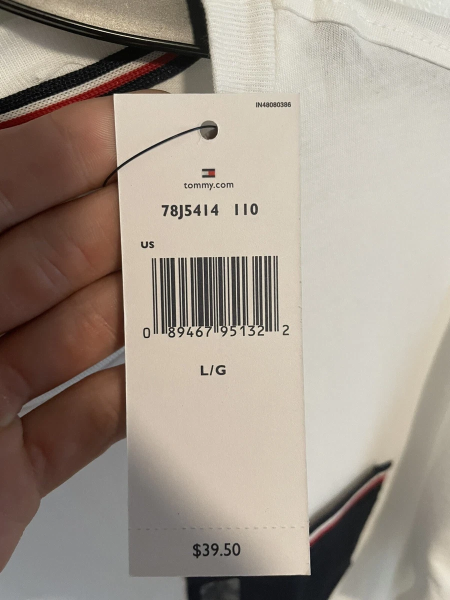 Mens TOMMY HILFIGER t shirt white L Brand new Original tag still