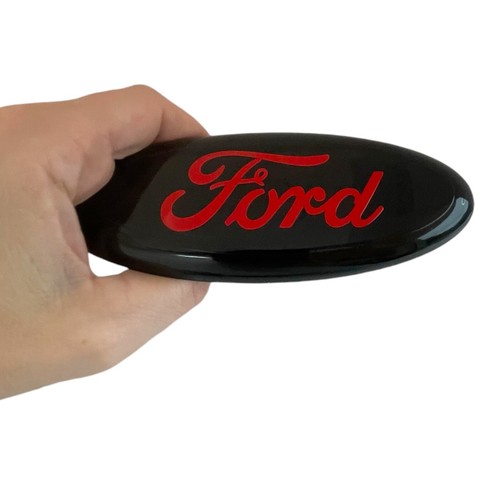 2pcs Black and Red Logo Front Grille Badge + Rear Tailgate Emblem Ford - Bild 2 von 6