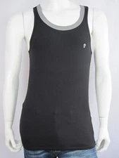 Alexander McQueen Underwear Mens Canotta Singlet Top size XXS Large Black Grey