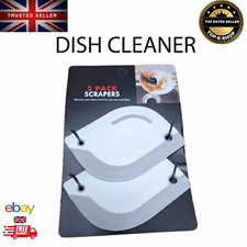2X Silicone Non Stick Pan Scraper Bowl Cleaner Dish Cleaning  Scraper Gadget UK