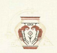 Needlepoint Handpainted Sundance Designs Small Pot A 5x5