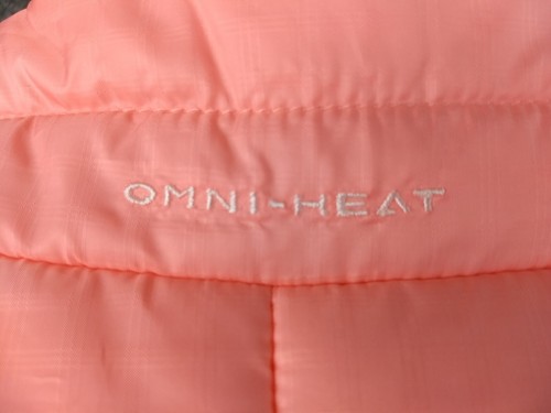 Columbia Omni Heat Puffer Jacket Peach Apricot Full Zip Coat Youth Large 14/15 - Picture 16 of 24
