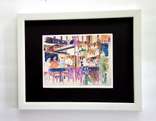 LEROY NEIMAN + JIGGER INN BAR + CIRCA 1990'S + SIGNED GOLF PRINT+  FRAMED