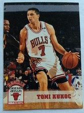 TONI KUKOC, 1993-94 SKYBOX ROOKIE CARD #313, BULLS. rookie card picture