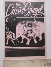 1948 Der Circus Spiegel German - Circus Bugler January 1948 program 