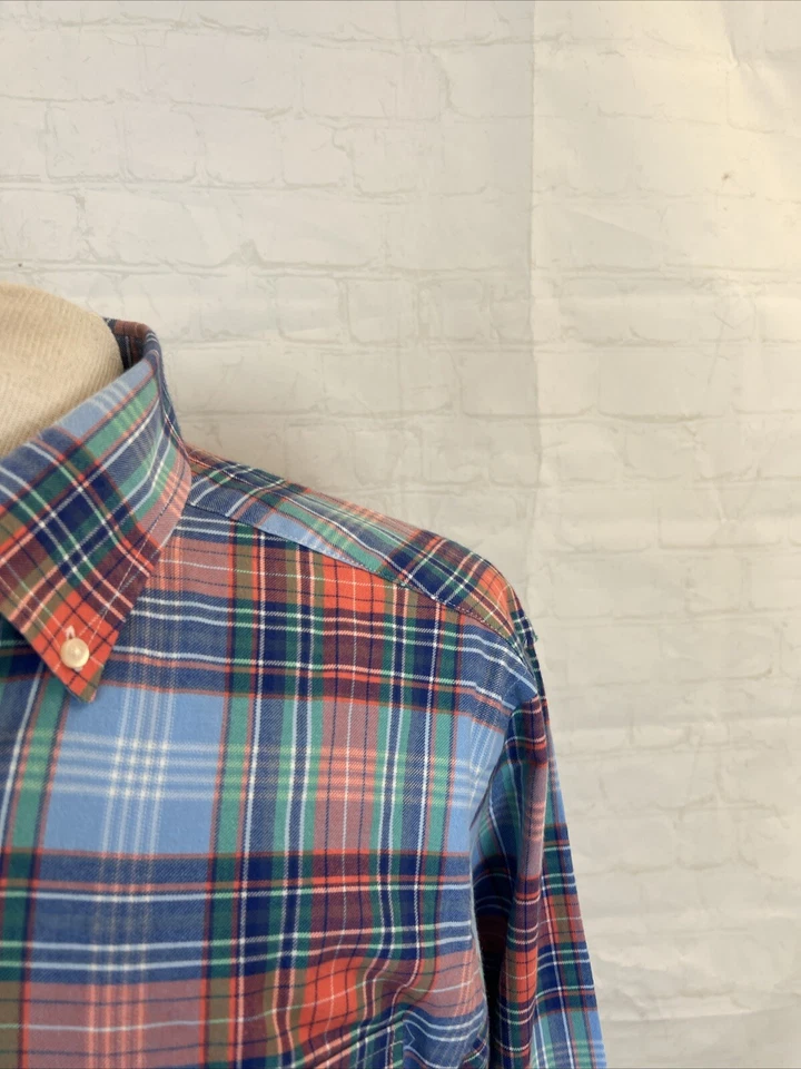 Camisa de vestir CROSBY Vineyard Vines de algodón a cuadros rosa y azul para hombre TALLA L $158 Foto 2 de 4