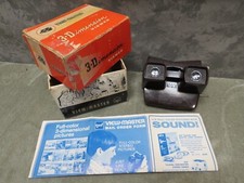 Vintage Sawyers 3 D Dimensional View Master Stereo Viewer Brown Bakelite Box