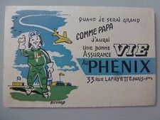 ASSURANCE VIE ... AU PHENIX / BUVARD PUBLICITAIRE  ANCIEN