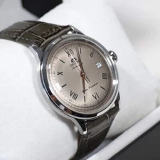 Orient Classic Men's Beige Dial Grey Leather Strap Watch RA-AC0025N