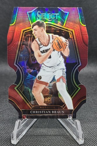 2022-23 Panini Select Christian Braun RC Red Die Cut Premier Level 004/175 SP - 第 1/3 張圖片