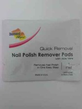 25 pcs DIAMOND Individual Nail Polish Removal Pads w/ Aloe Vera in Organza Bag 