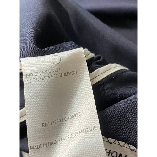 THOM BROWNE Men's Navy Stripe Armband Patch Button-Up Shirt Jacket SZ 1(S) - Picture 14 of 15