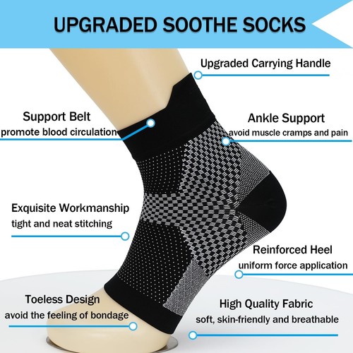 Plantar Fasciitis Socks Ankle Brace Compression Support Sleeve Neuropathy Soc... - Picture 3 of 6