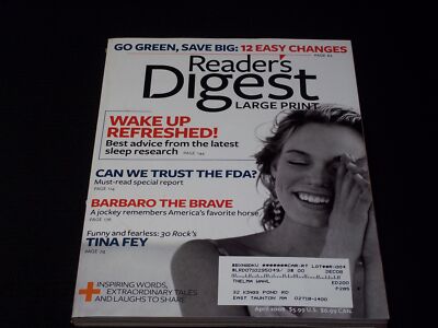 2008 APRIL READER'S DIGEST LARGE PRINT MAGAZINE - WAKE UP REFRESHED - E 4464