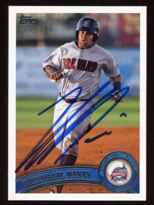2011 Topps Pro Debut KENTRAIL DAVIS Signed Card BREWERS THEODORE
