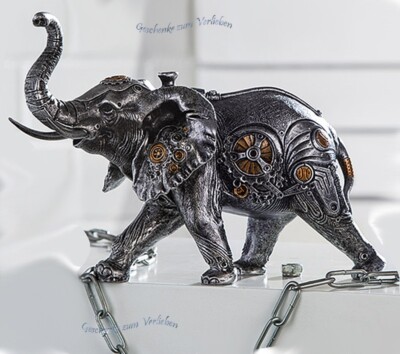Casablanca Skulptur Steampunk Elephant Elefant Deko Kunstharz 37041
