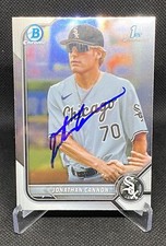 Jonathan Cannon Signed 1st Bowman Draft Chrome Chicago White Sox #BD-180 IP Auto