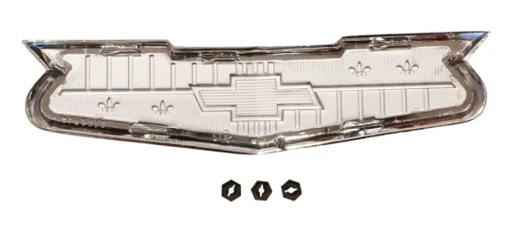 Conjunto de emblema y bisel de capó para Bel Air 150 210 V8 1956 y 1958 Foto 2 de 4