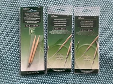 Clover Takumi Bamboo Interchangeable Circular Needle Size 9 / 5.5mm PLUS 2 cords