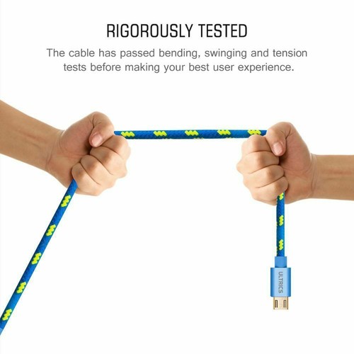 Braided Micro USB Charger Cable Fast Charging Data Sync Lead for Samsung Android - Picture 7 of 22