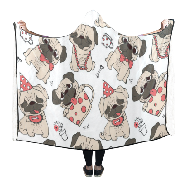comfy pug blanket hoodie