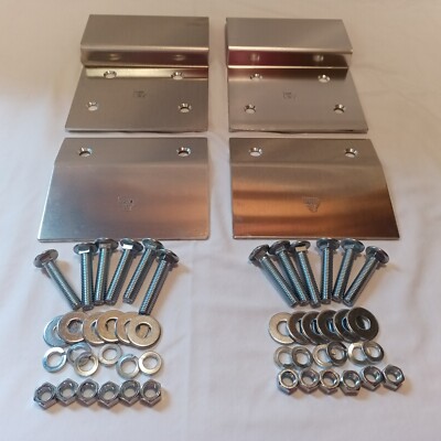 Loading Ramp End Kit Top & Bottoms Fits 1'' x 6'' Boards Aluminum Plate Hardware